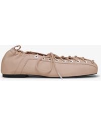 Ganni - Lace-Up Ballerinas - Lyst