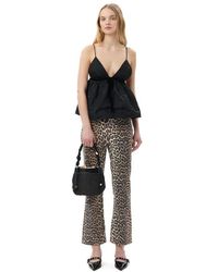 Ganni - Print Betzy Cropped Jeans - Lyst