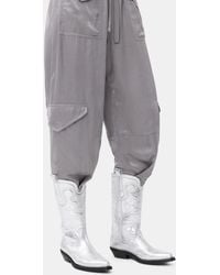 Ganni - Embroidered Western Boot - Lyst
