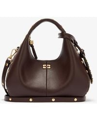Ganni - Mini Hobo Bag Studs In - Lyst