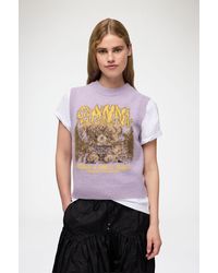 Ganni - Vest With Forest Teddy - Lyst