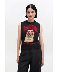 Ganni - Graphic Wool Vest - Lyst