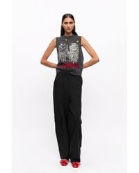 Ganni - Twill Suiting Cargo Trousers - Lyst