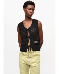 Ganni - Crochet Tie String Vest - Lyst