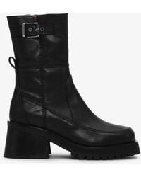 Ganni - Feminine Buckle Platform Boots - Lyst
