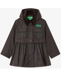 Ganni - X Barbour Peplum Wax Jacket - Lyst