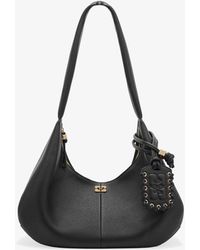 Ganni - Grained Medium Hobo Bag - Lyst