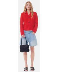 Ganni - Heavy Denim Shorts - Lyst