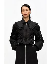 Ganni - Duchesse Nylon Fitted Jacket - Lyst
