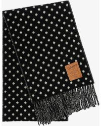 Ganni - Wool Knit Scarf - Lyst