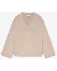 Ganni - Wool Mix V-Neck Jumper - Lyst