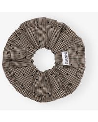 Ganni - Striped Frill Scrunchie - Lyst