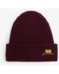 Ganni - Wool Knit Beanie - Lyst