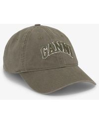 Ganni - Cap Aus Gewaschener Baumwoll-Leinwand - Lyst