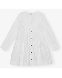Ganni - Mini Shirt Dress - Lyst