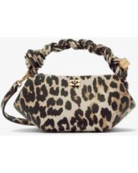 Ganni - Leopard Grained Mini Bou Bag - Lyst