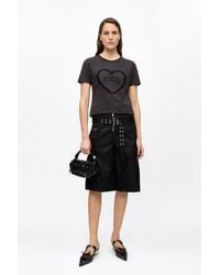 Ganni - Short À Poches En Nylon Duchesse Noir En Taille Polyurethane/Polyestere Recyclé - Lyst
