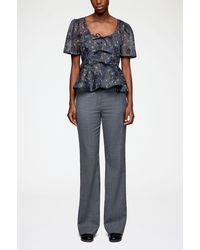 Ganni - Peplum Blouse - Lyst