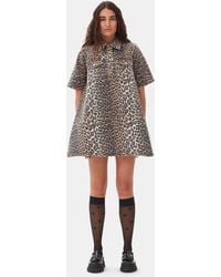 Ganni - Bedrucktes Jeanskleid - Lyst