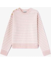Ganni - Stripe Wool Mix Jumper - Lyst