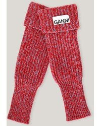 Ganni Rib Knit Accessories Wrist Warmers Multicolour One Size