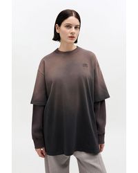 Ganni - Washed Jersey Long-Sleeve T-Shirt - Lyst