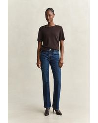 GANT - Monogram Flared Jeans Dark Worn In - Lyst