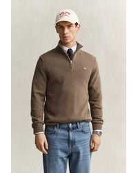 GANT - Casual Cotton Half-Zip Sweater - Lyst