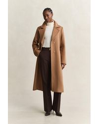 GANT - Belted Wool Blend Coat Roasted Walnut - Lyst