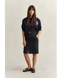 GANT - Denim Pencil Skirt Worn In - Lyst