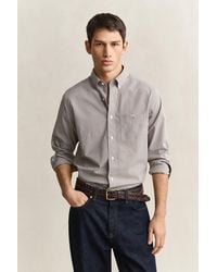 GANT - Gingham Classic Poplin Shirt - Lyst