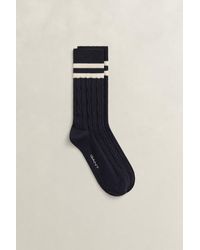 GANT - Cable Knit Sport Socks Evening - Lyst