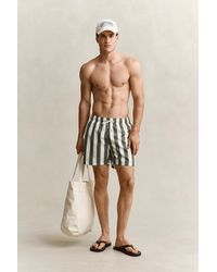 GANT - Block Striped Swim Shorts - Lyst