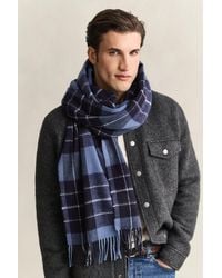GANT - Checked Scarf - Lyst