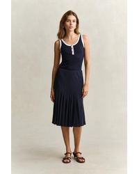 GANT - Bias Cut Flared Skirt Evening - Lyst