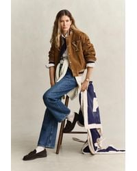 GANT - X Yale Suede Varsity Jacket Roasted Walnut - Lyst