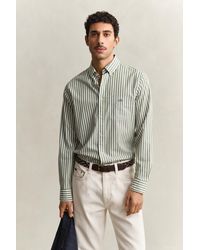 GANT - Striped Classic Poplin Shirt - Lyst