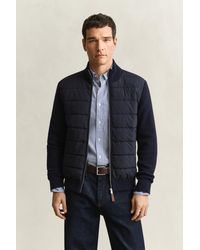 GANT - Hybrid Zip Cardigan Evening - Lyst