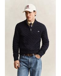 GANT - Graphic Cotton Twill Cap Cream - Lyst