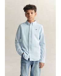 GANT - Teens Teen Boys Shield Striped Oxford Shirt - Lyst