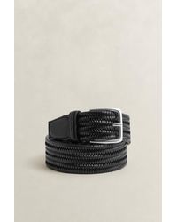 GANT - Braided Elastic Leather Belt - Lyst