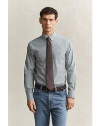 GANT - Classic Regular Striped Poplin Shirt - Lyst