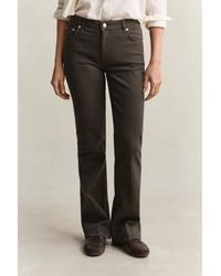 GANT - Slim Flared Color Jeans Dark Moss - Lyst