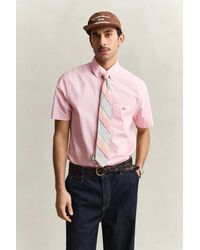 GANT - Classic Poplin Short Sleeve Shirt - Lyst