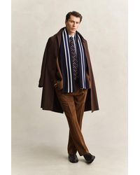 GANT - X Yale Striped Woven Scarf Marine - Lyst