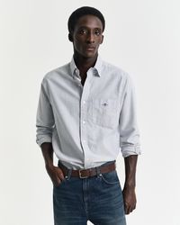 GANT - Regular Fit Banker Stripe Classic Oxford Shirt - Lyst