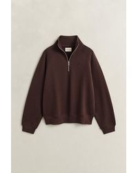 GANT - Embroidered Half-Zip Sweatshirt Deep - Lyst
