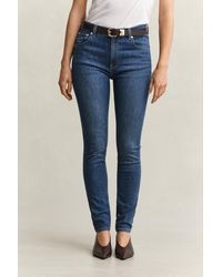 GANT - Skinny Stretch Jeans Mid Worn In - Lyst