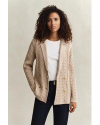 GANT - Cable Knit Club Blazer - Lyst