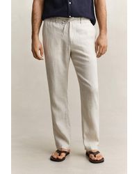 GANT - Linen Pants - Lyst